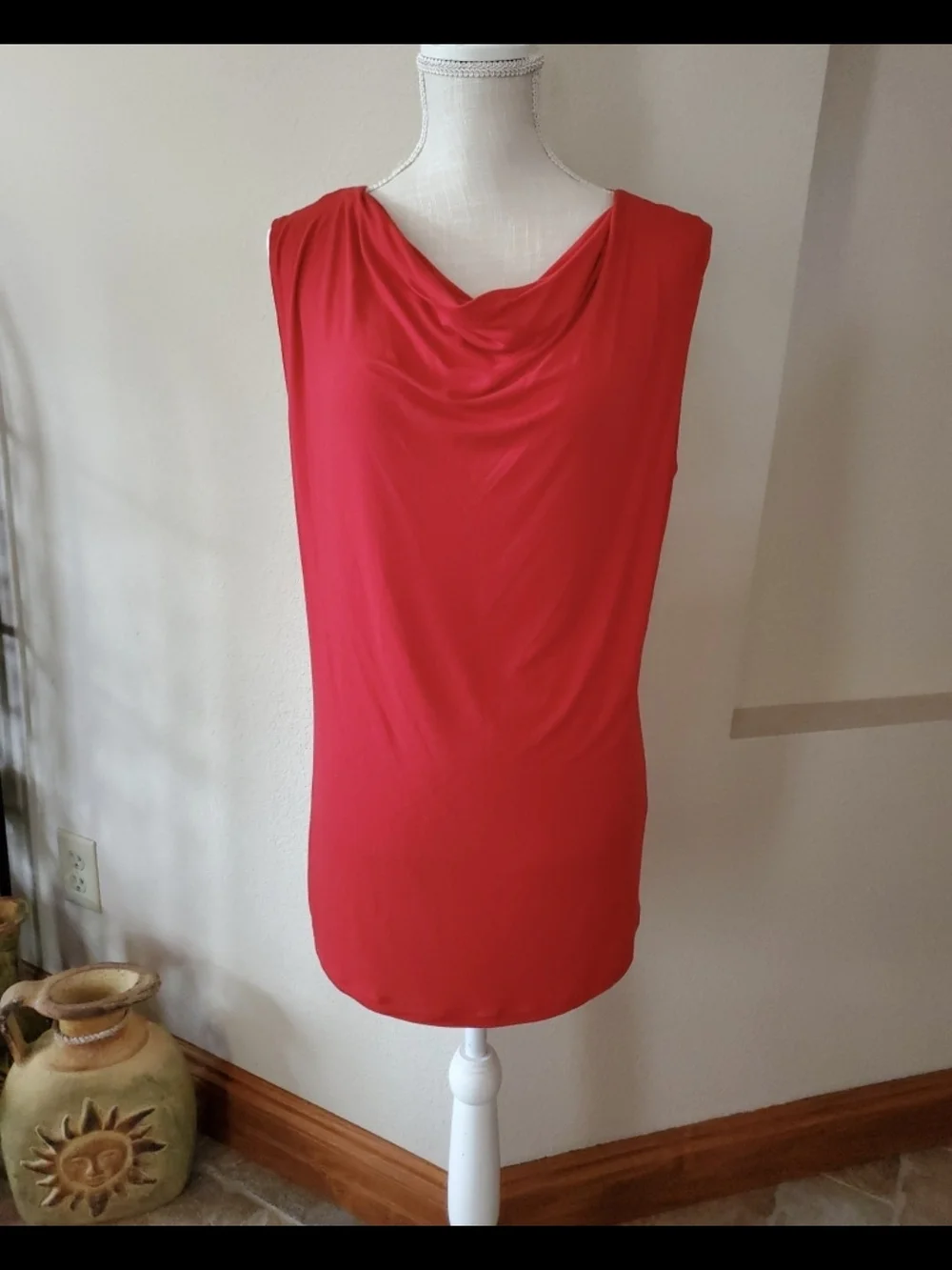 CAbi 3051 Scarlett Red Tie-Back Sleeveless Tank - Large - Picture 2 of 7